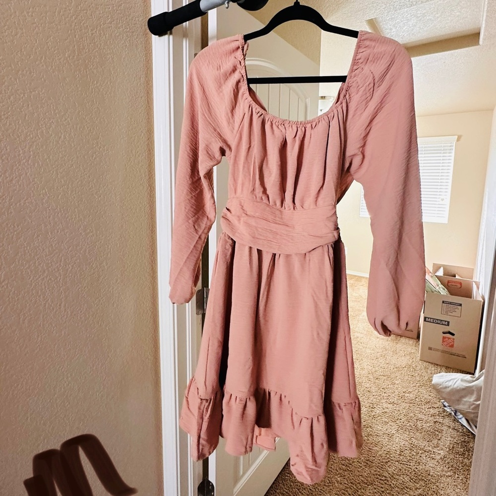tan dress